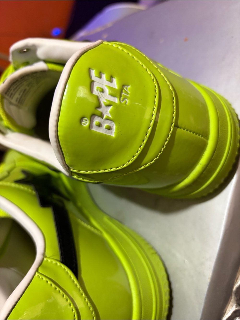 Bape Neon Lime Green Sneakers